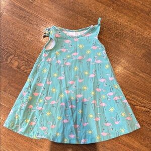 Flamingo Print Sleeveless Dress